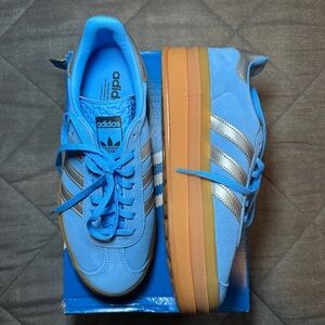 Adidas Gazelle Bold in Blue and Silver